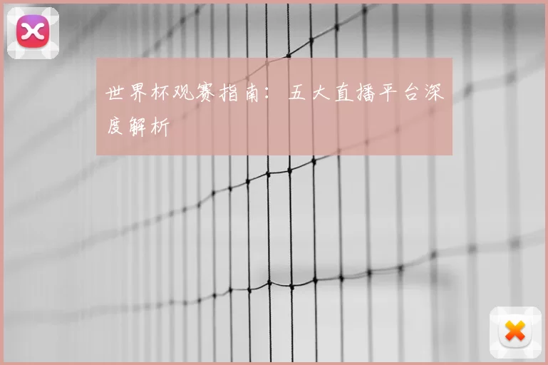 世界杯观赛指南:五大直播平台深度解析